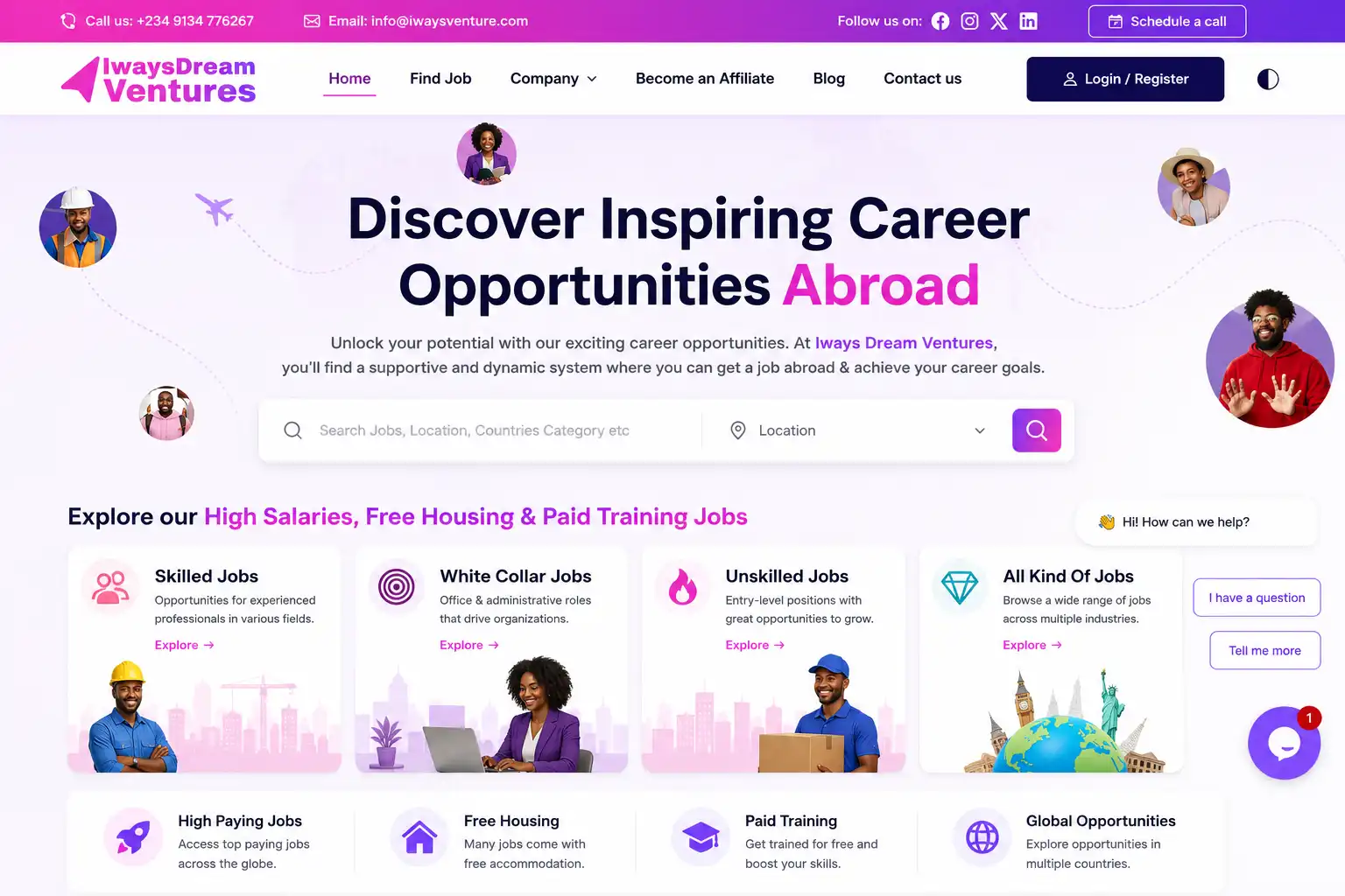 Iways Dream Ventures product interface