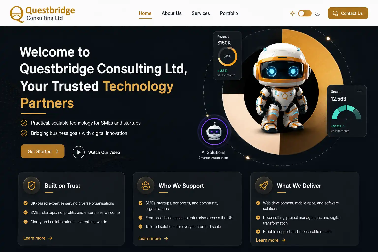Questbridge Consulting product interface