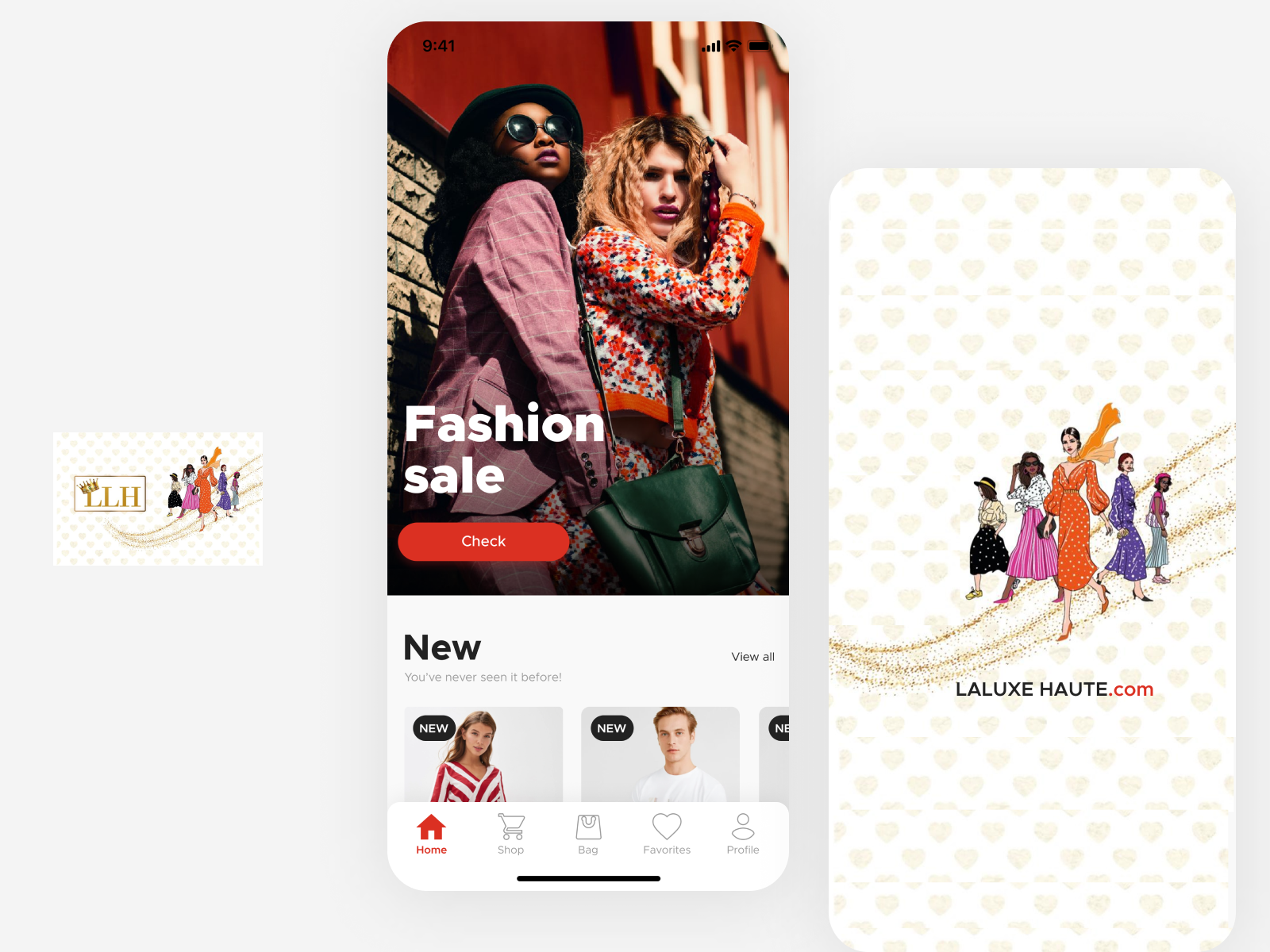 LaLuxe Haute Mobile App product interface
